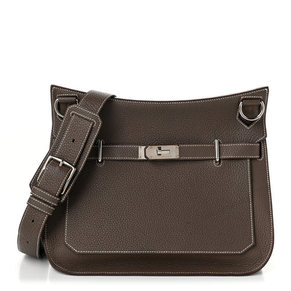 Hermes Taurillon Clemence Jypsiere 34 Etoupe 1 of 11