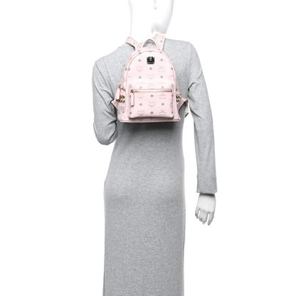 MCM Visetos Outline Stud Mini Stark Backpack Soft Pink 2 of 10