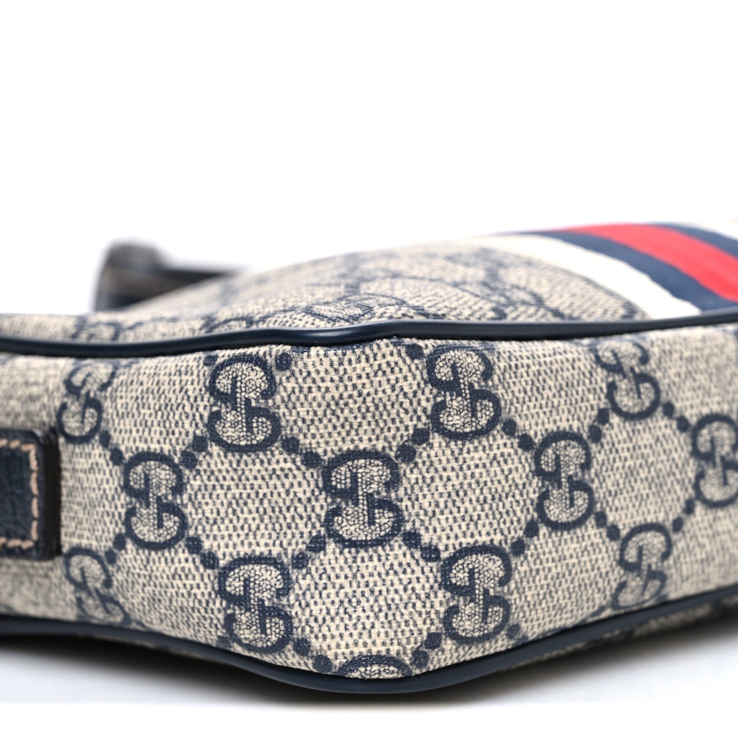 GG Supreme Monogram Web Small Shoulder Bag Navy