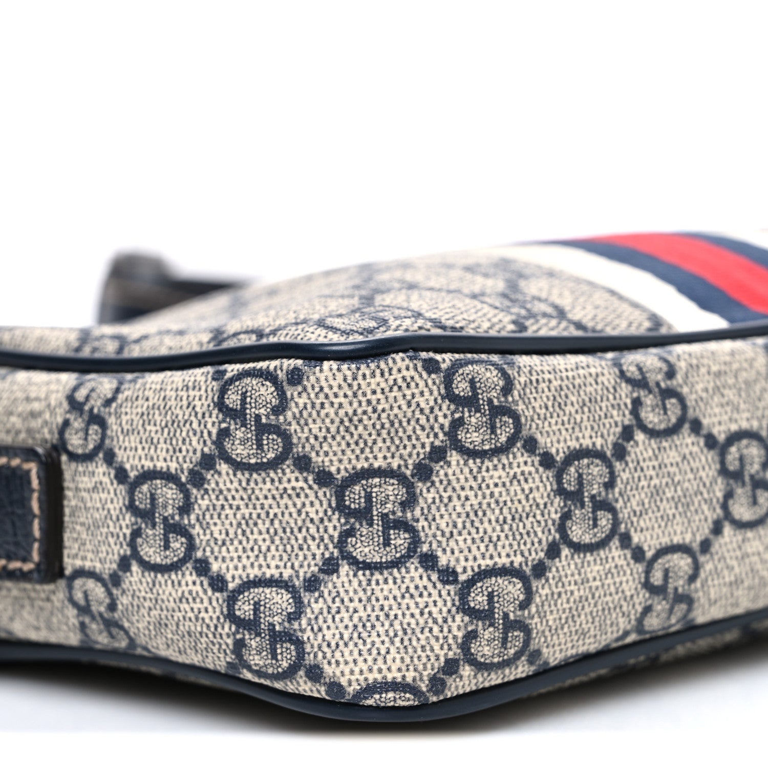 Gucci GG Supreme Monogram Web Small Shoulder Bag Navy 9 of 10