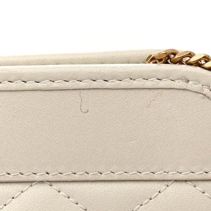 Saint Laurent Lambskin Quilted Monogram Baby Victoire Chain Clutch Blanc Vintage 11 of 12