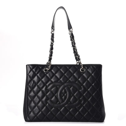 Chanel Caviar Quilted Grand Shopping Tote GST Black 1 of 12