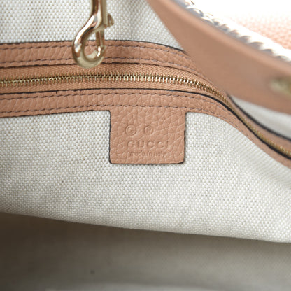 Gucci Pebbled Calfskin Medium Soho Chain Shoulder Bag Camelia 6 of 10