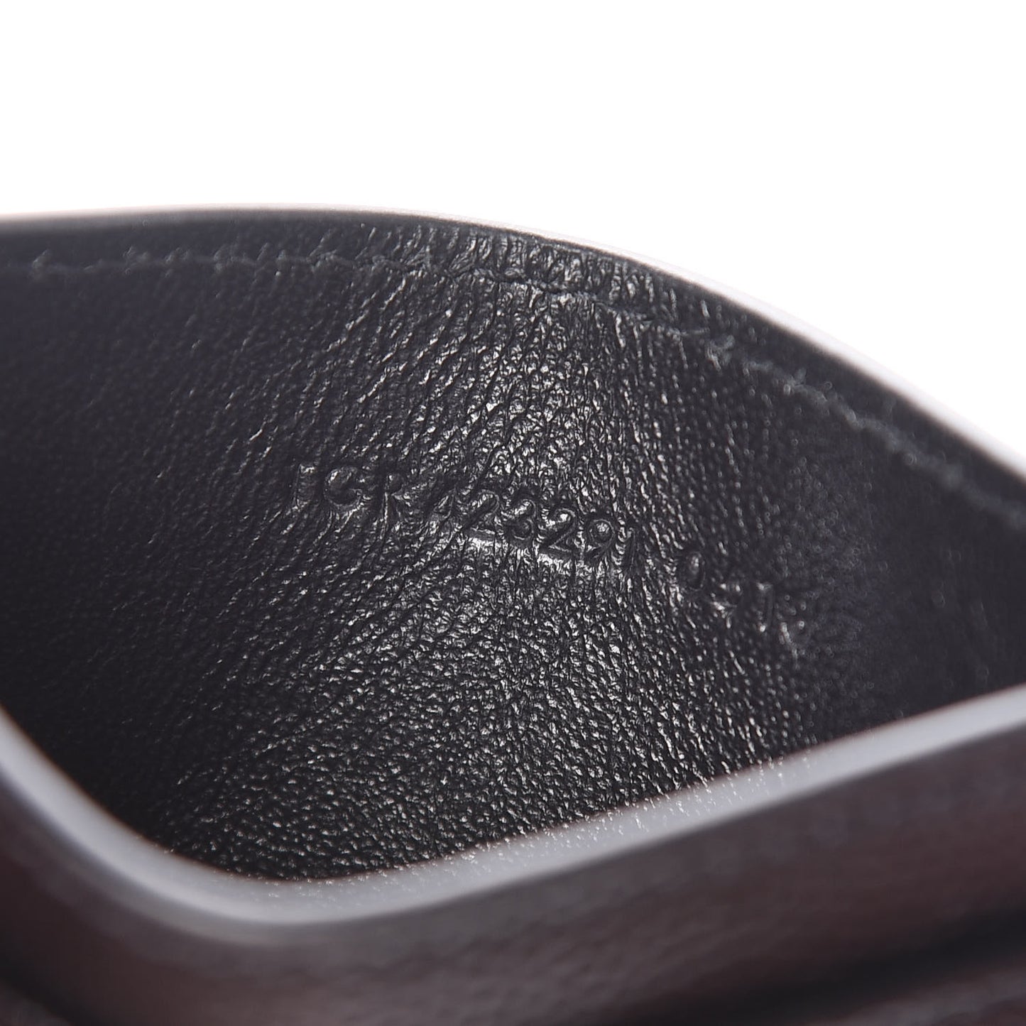 Grain De Poudre Matelasse Chevron Monogram Credit Card Case Black