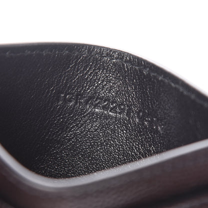 Saint Laurent Grain De Poudre Matelasse Chevron Monogram Credit Card Case Black 7 of 8