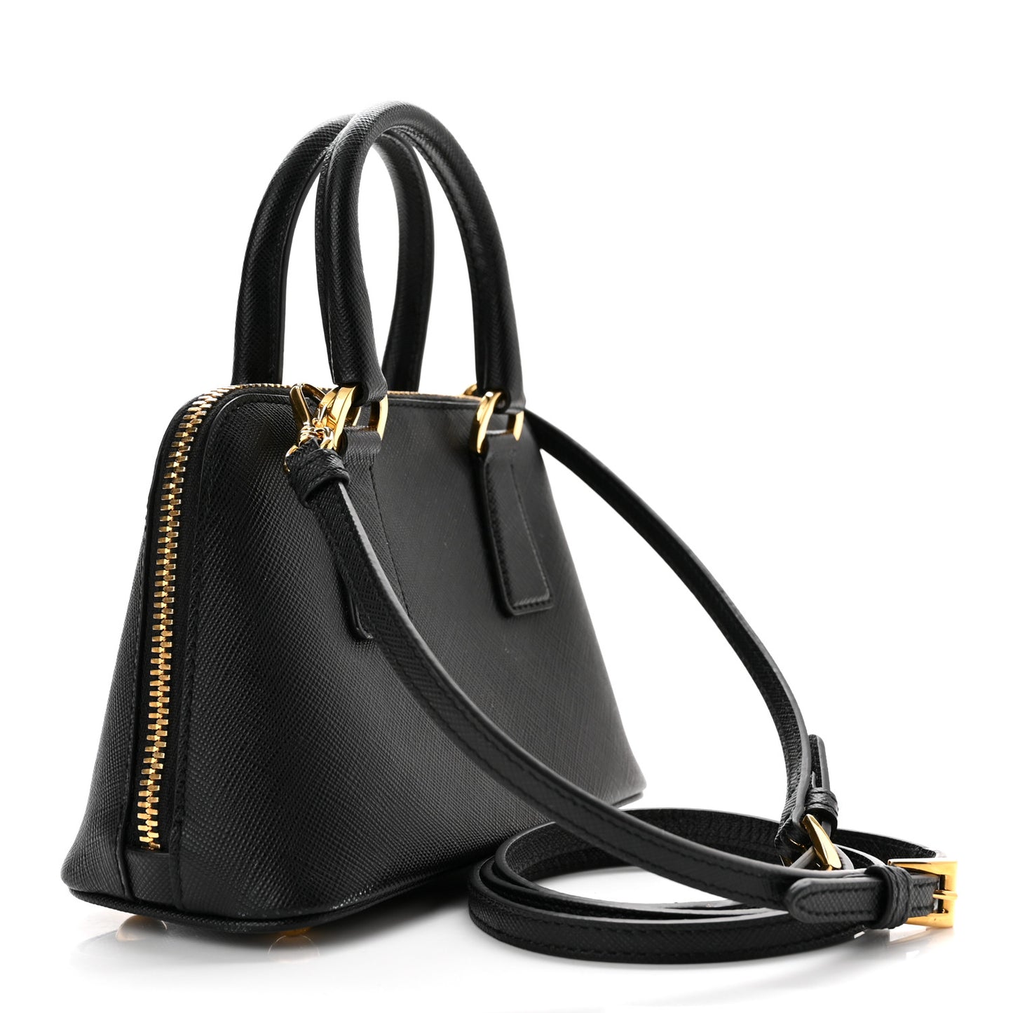 Saffiano Lux Mini Promenade Tote Black