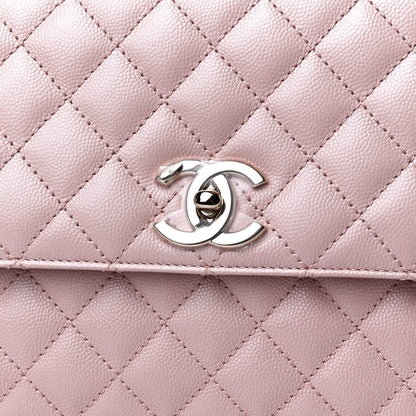 Chanel Caviar Quilted Small Coco Handle Flap Light Pink 14 of 15