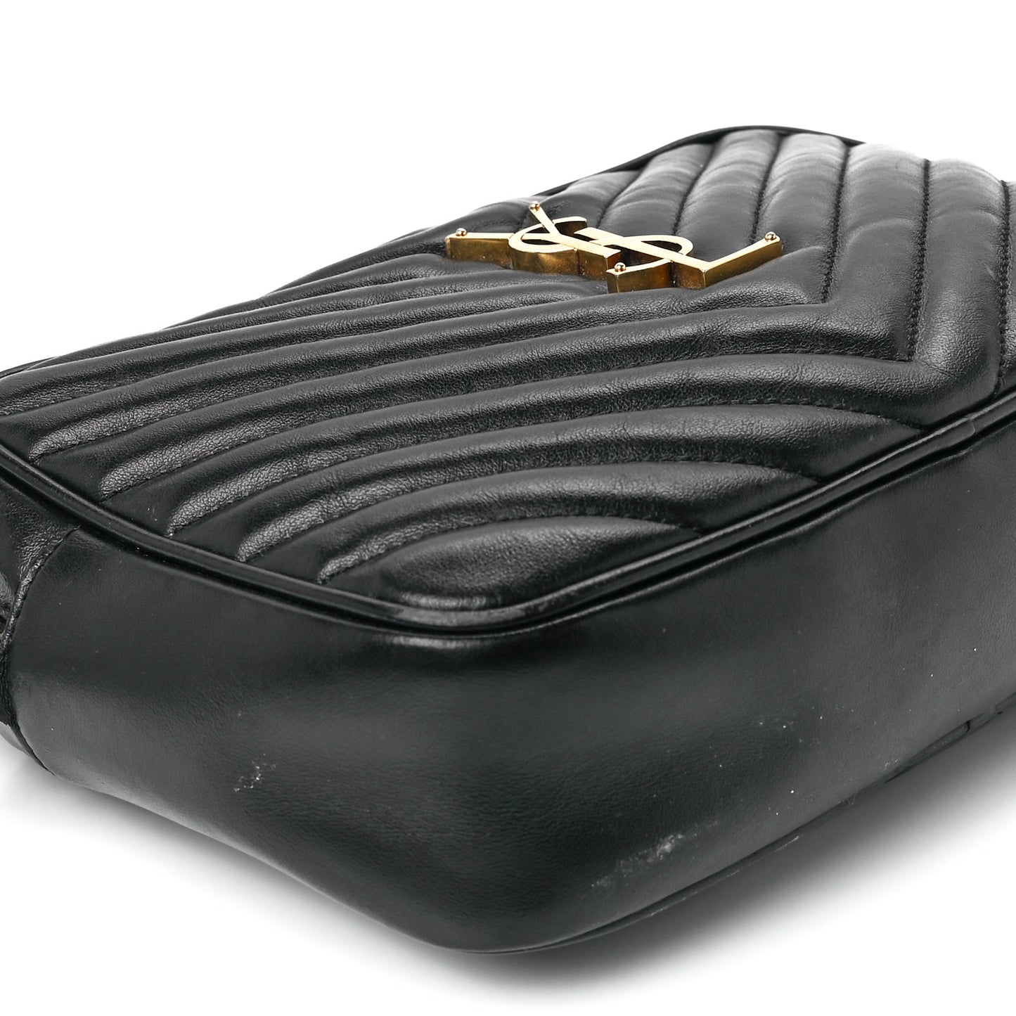 Calfskin Matelasse Monogram Lou Camera Bag Black