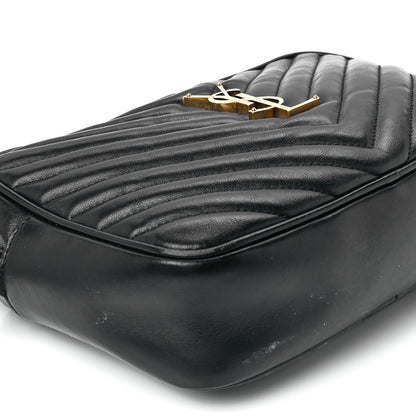 Saint Laurent Calfskin Matelasse Monogram Lou Camera Bag Black 9 of 11