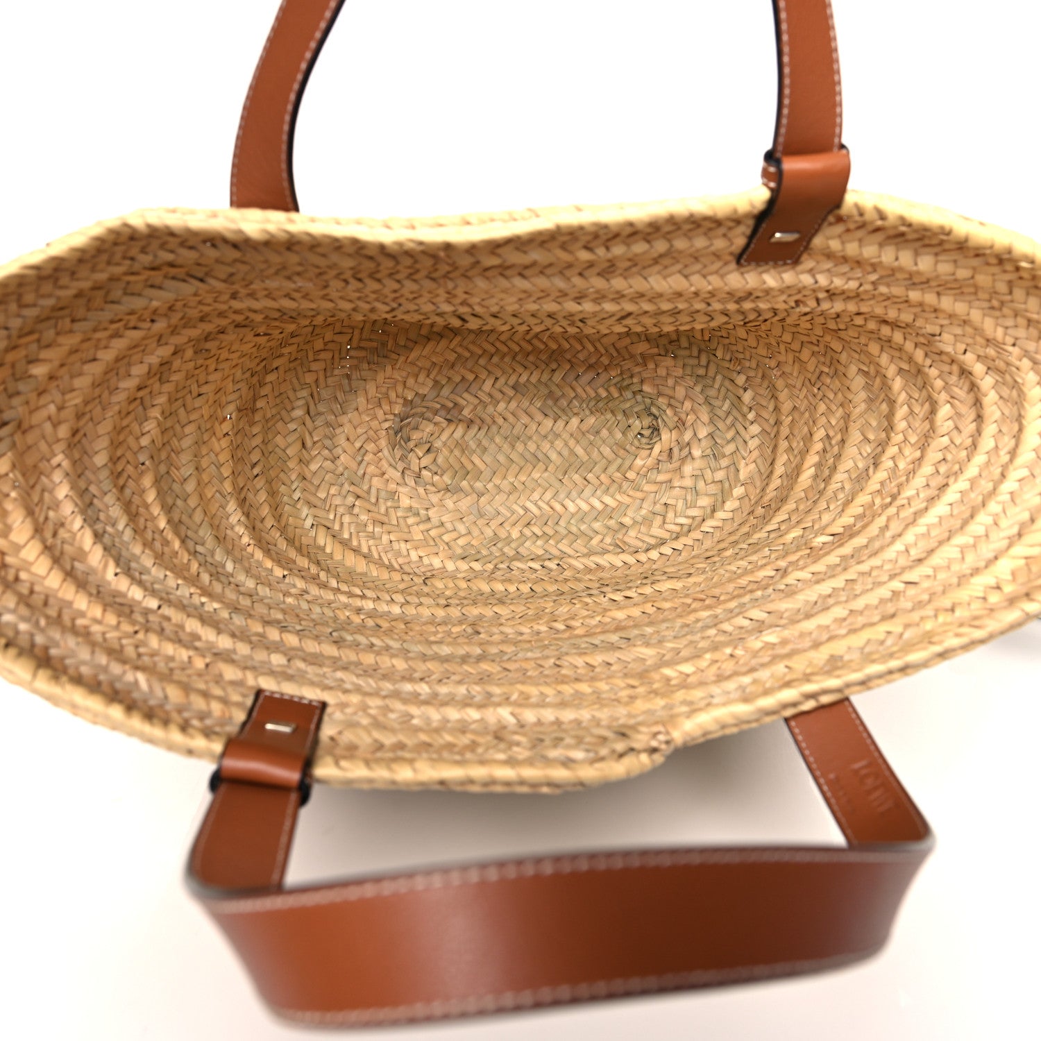 Loewe Raffia Large Basket Tote Bag Natural Tan 5 of 9