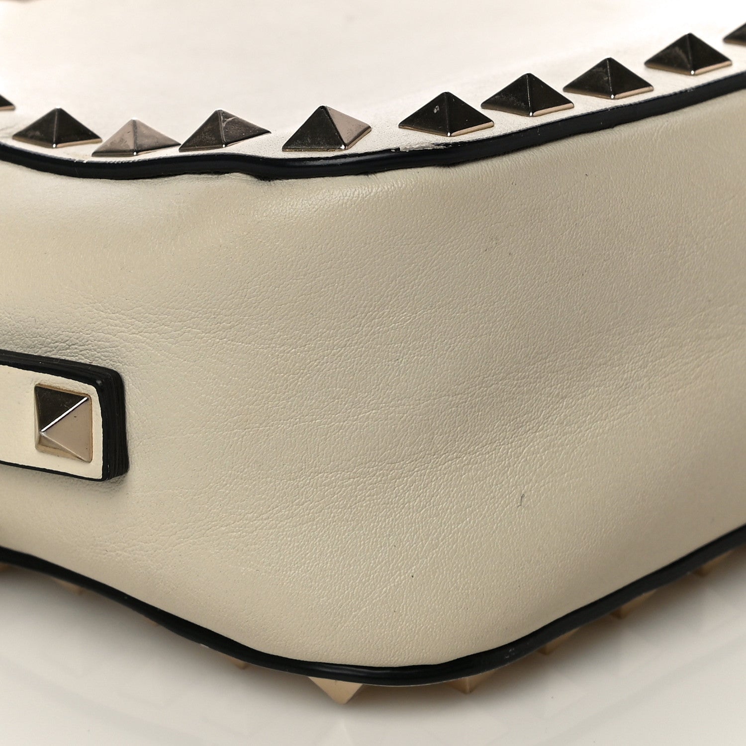 Valentino Garavani Vitello Rockstud Camera Crossbody Bag Ivory 8 of 16