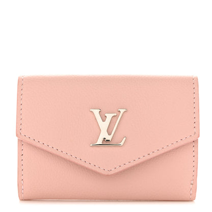 Louis Vuitton Soft Calfskin My Lockme Compact Wallet Rose Ballerine 1 of 8