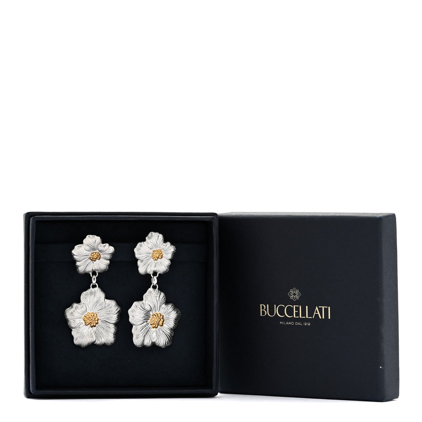 Sterling Silver Vermeil Blossoms Gardenia Drop Earrings