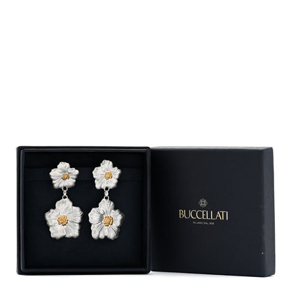 Buccellati Sterling Silver Vermeil Blossoms Gardenia Drop Earrings 7 of 7