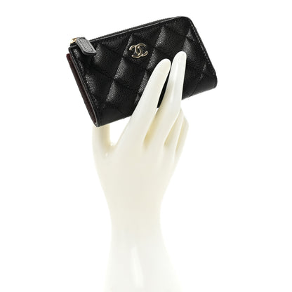 Chanel Caviar Quilted Zipped Key Holder Case Black 2 of 10