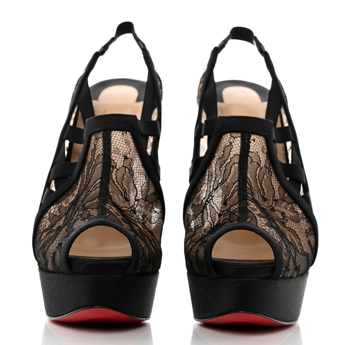 Satin Lace Chantilly Guiptik 150 Pumps 38 Black
