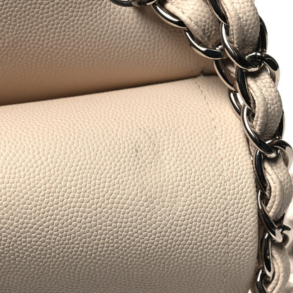 Chanel Caviar Quilted Jumbo Double Flap Light Beige 11 of 13