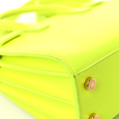 Saint Laurent Calfskin Nano Sac De Jour Neon Yellow 10 of 27