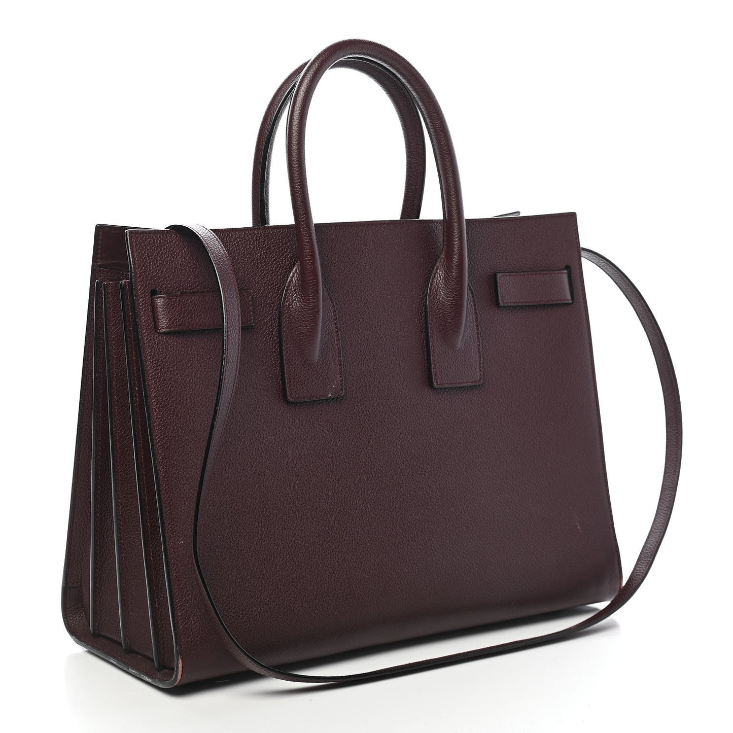 Grained Calfskin Small Classic Sac De Jour Amaranto