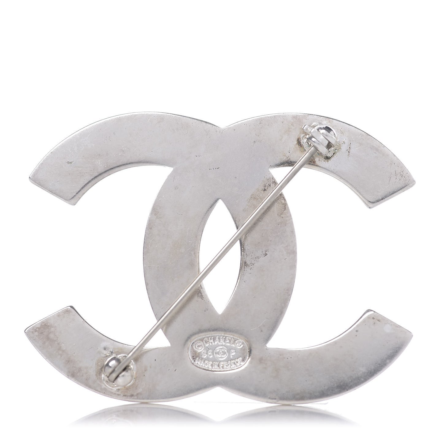 CC Logo Brooch Silver