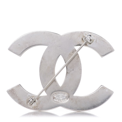 Chanel CC Logo Brooch Silver 2 of 3