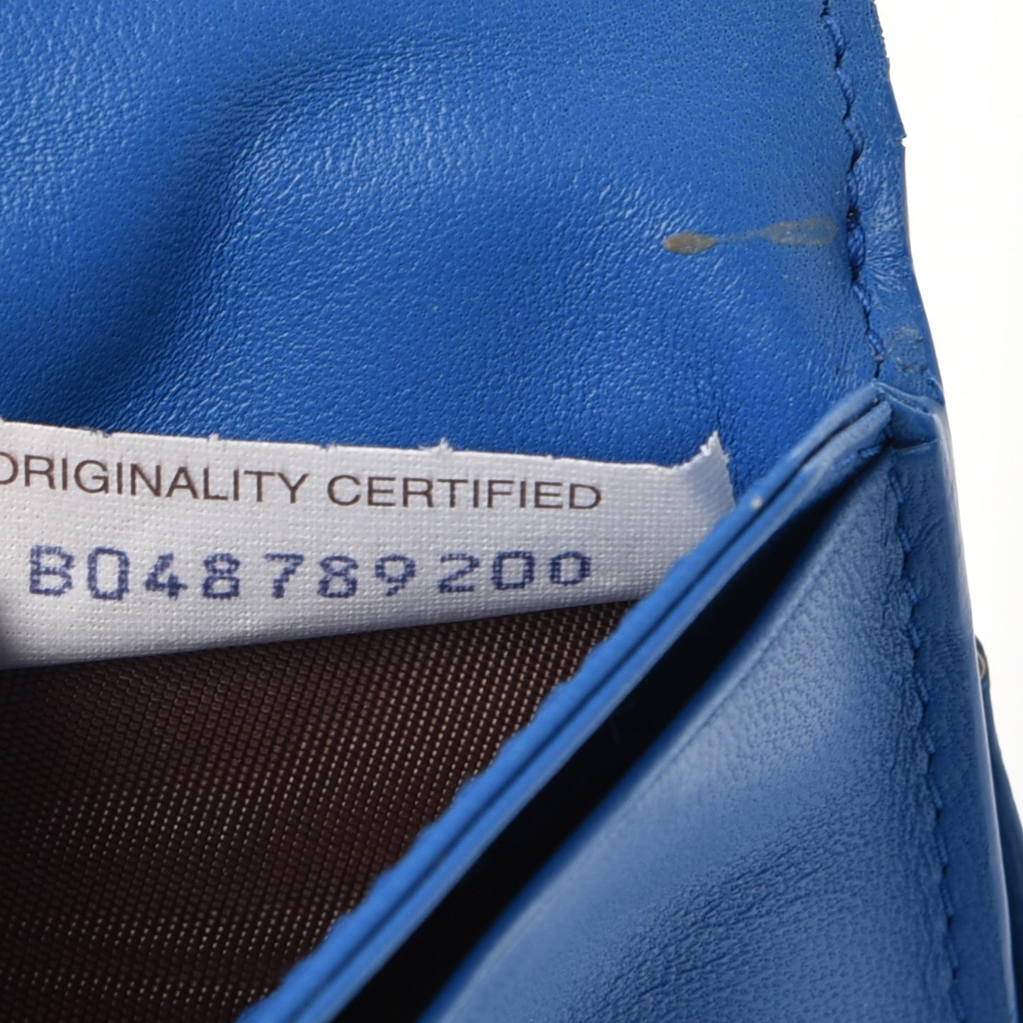 Nappa Intrecciato Continental Wallet Blue