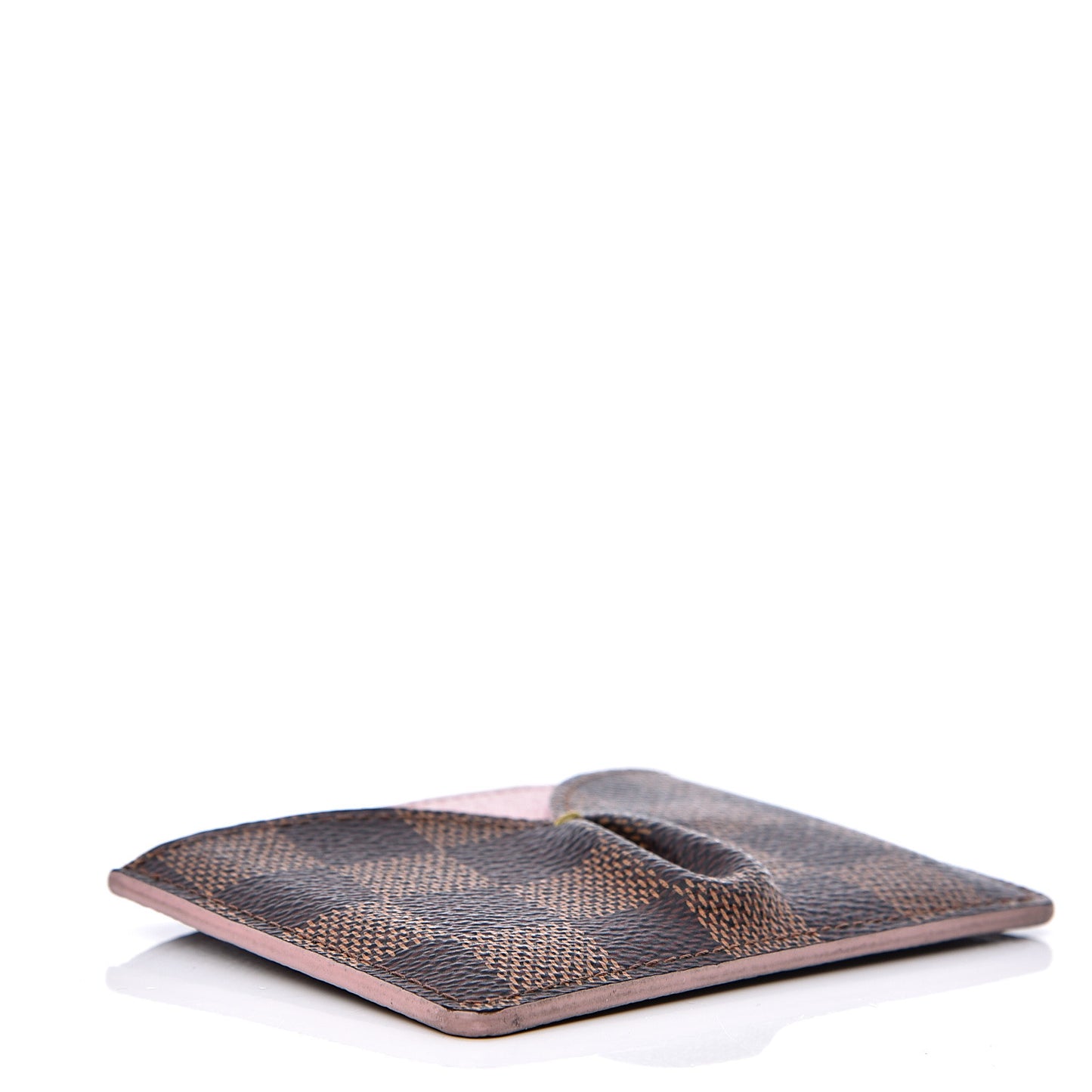 Damier Ebene Caissa Card Holder Rose Ballerine