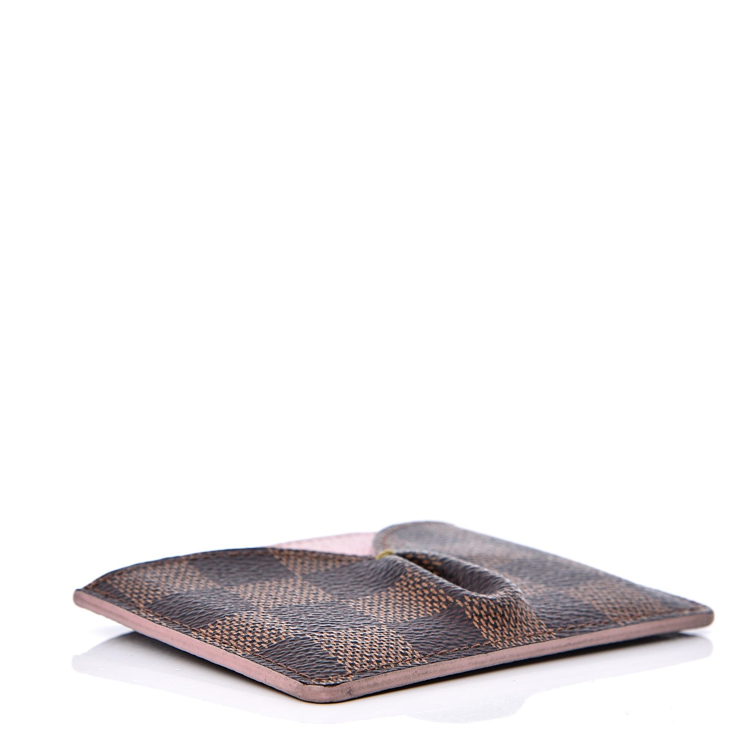 Louis Vuitton Damier Ebene Caissa Card Holder Rose Ballerine 3 of 9