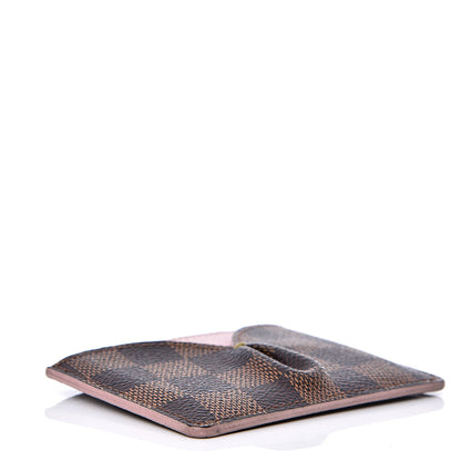 Louis Vuitton Damier Ebene Caissa Card Holder Rose Ballerine 3 of 9