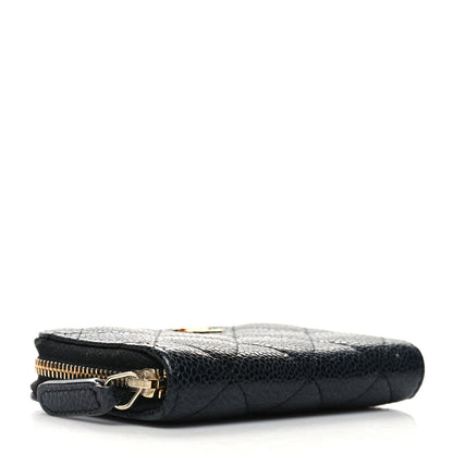 Chanel Caviar Quilted Zip Coin Purse Black 4 of 9