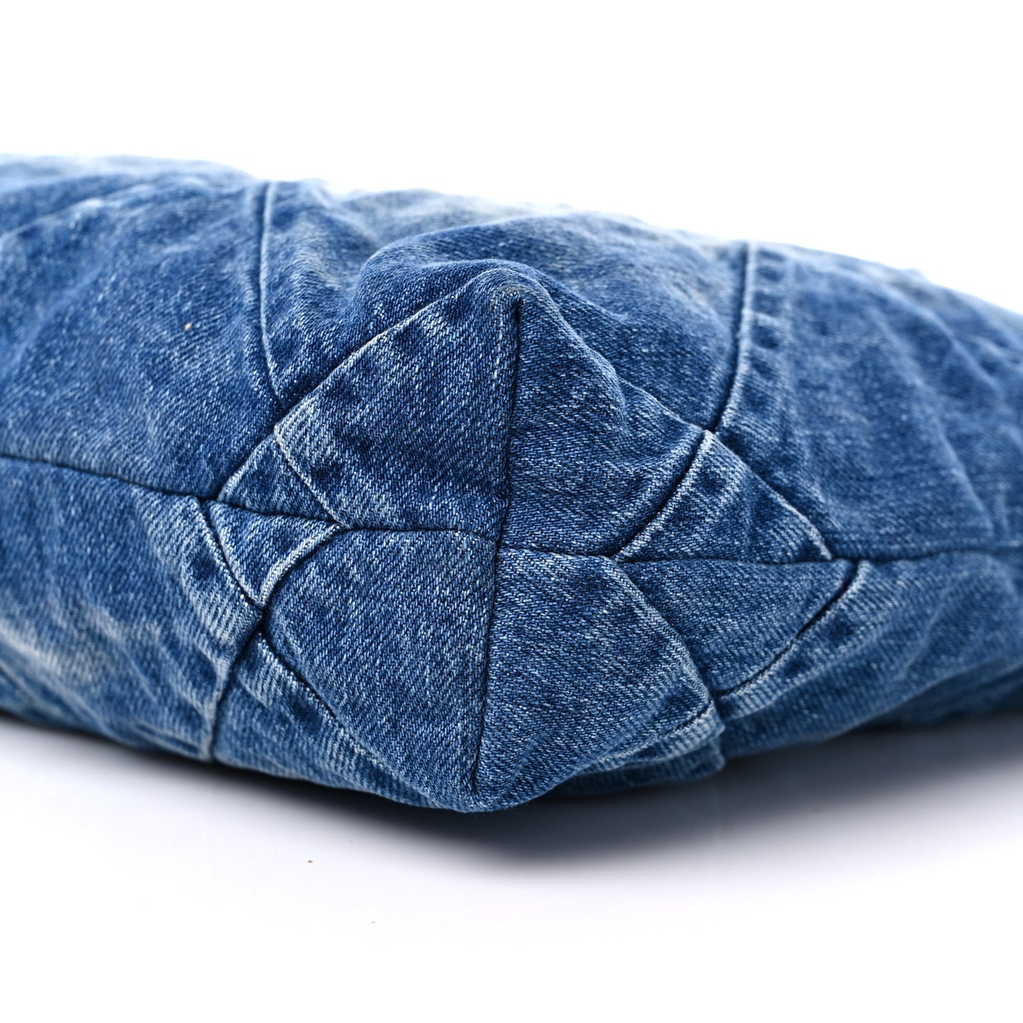 Denim Quilted Small Chanel 22 Blue