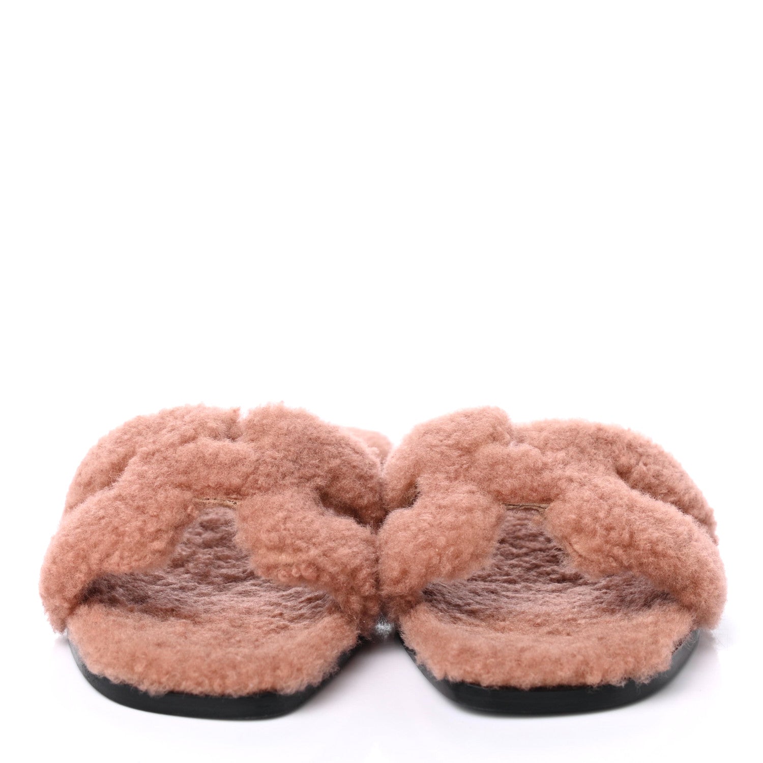 Hermes Woolskin Oran Sandals 36.5 Rose Aube 2 of 4