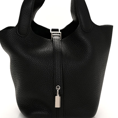 Hermes Taurillon Clemence Picotin Lock 18 PM Black 7 of 9