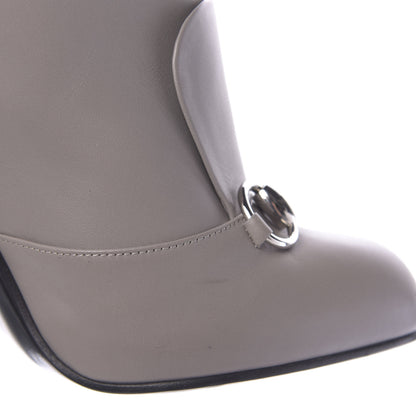 Gucci Calfskin Twiggy Horsebit Boot 38.5 Storm Grey 10 of 10