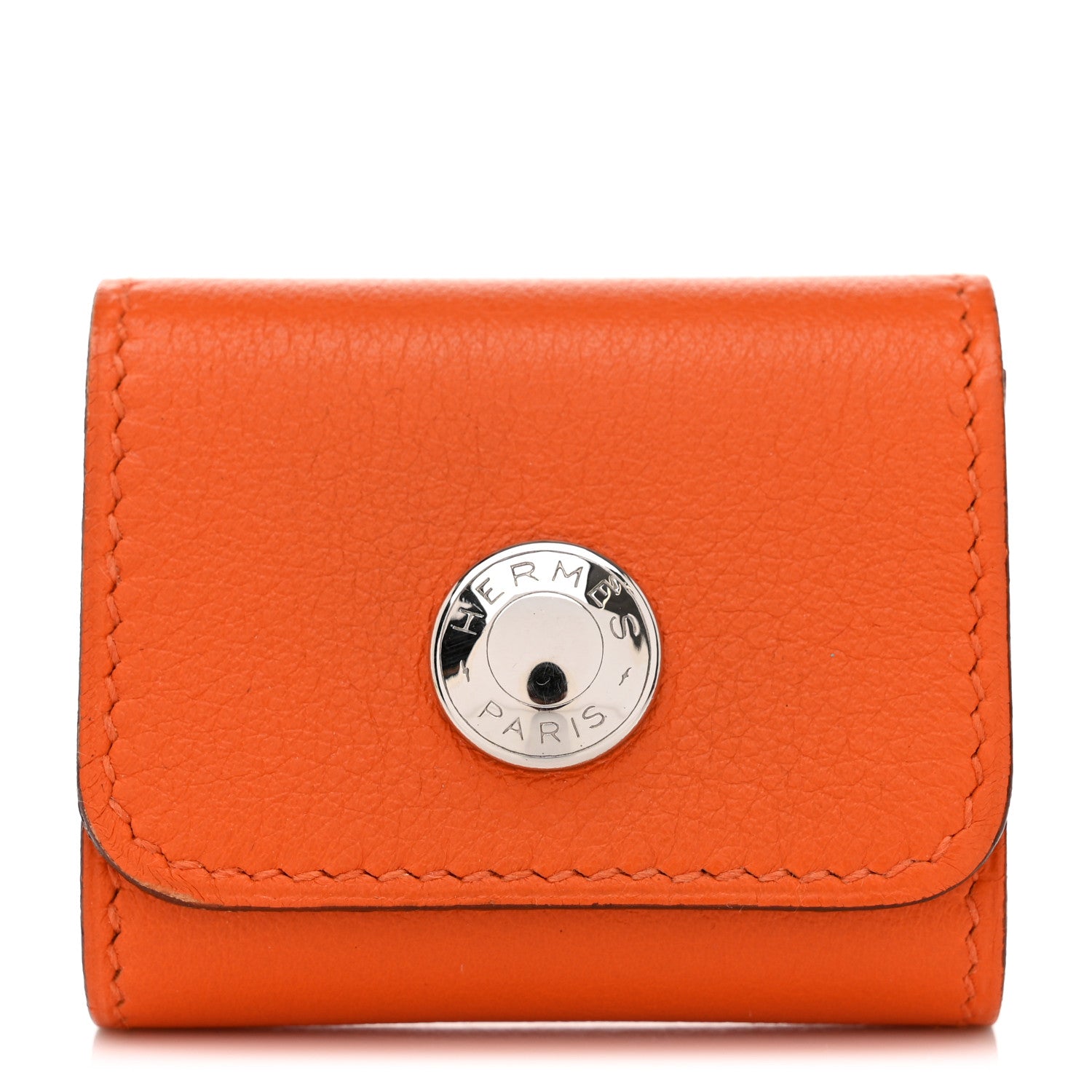 Hermes Chevre Mysore Post It Notepad Holder PM Orange 1 of 7