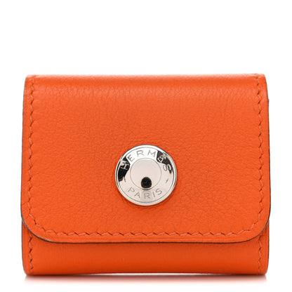 Hermes Chevre Mysore Post It Notepad Holder PM Orange 1 of 7
