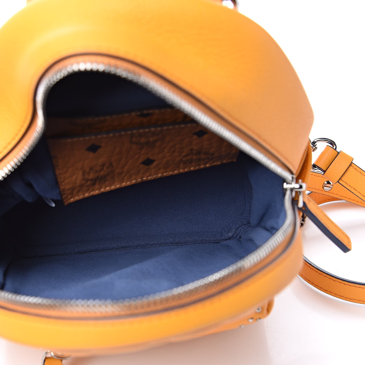 MCM Lambskin Diamond Disco Mini Stark Backpack Yellow 5 of 10