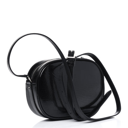 Saint Laurent Calfskin Lizard Embossed Le 61 Camera Bag Black 2 of 8