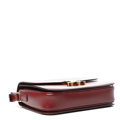 Celine Shiny Calfskin Medium Triomphe Light Burgundy 4 of 10