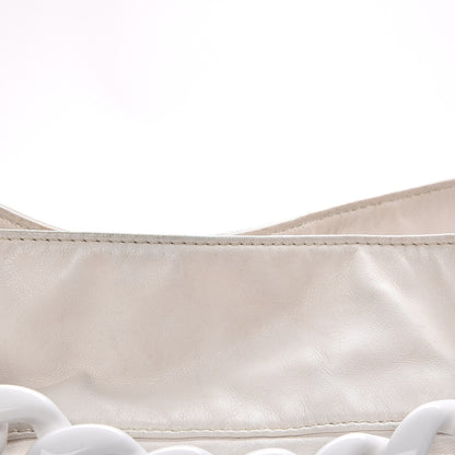 Chanel Calfskin Modern Chain Rhodoid Hobo White 9 of 11