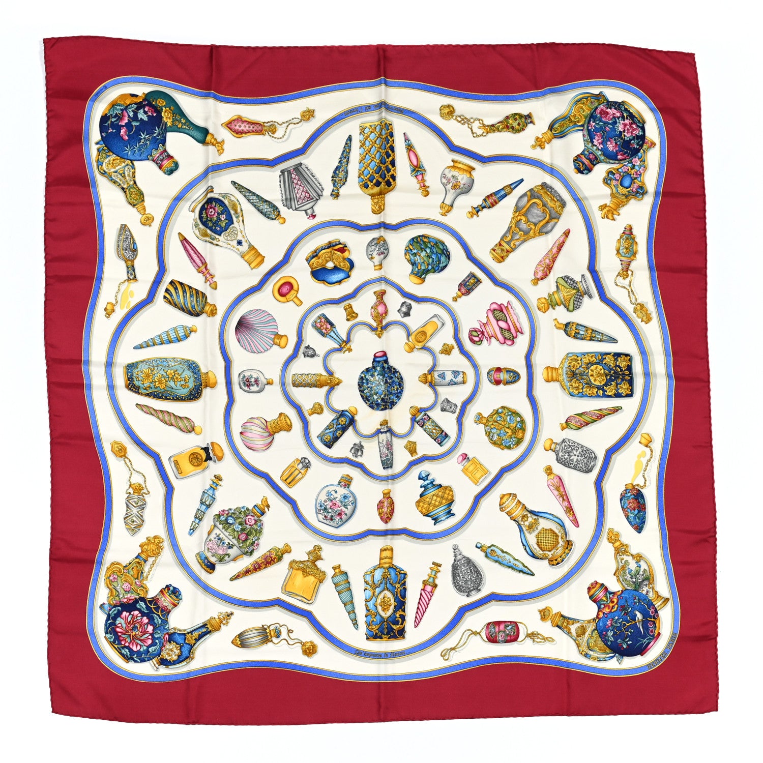 Hermes Silk Qu Importe Le Flacon Scarf 90 1 of 7