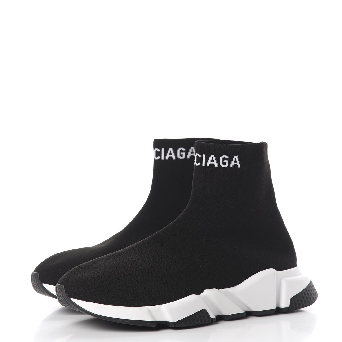 Neoprene Knit Mens Hi Speed Sneakers 41 Black White