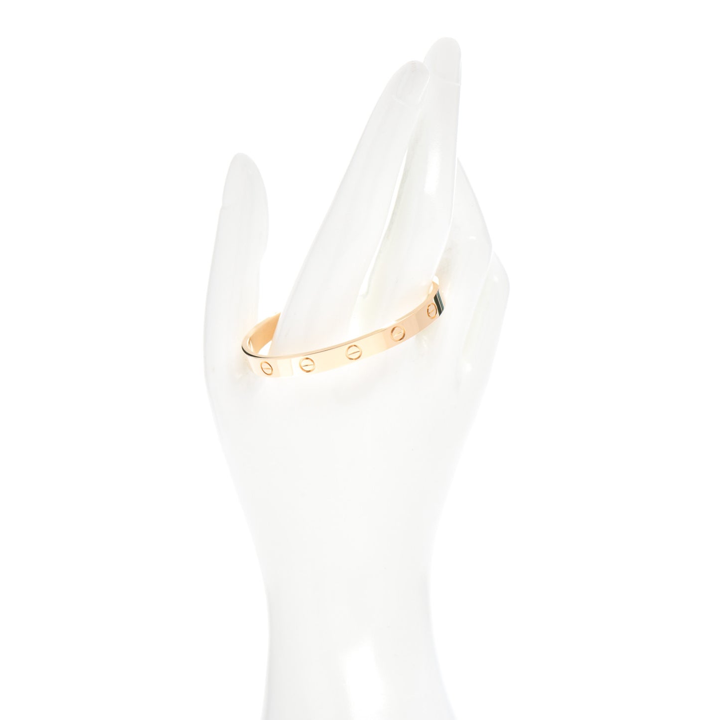 18K Yellow Gold LOVE Cuff Bracelet 16