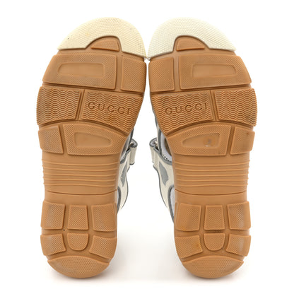 Gucci Mesh Fabric Tinsel Sport Sandals 39 White Silver 5 of 11