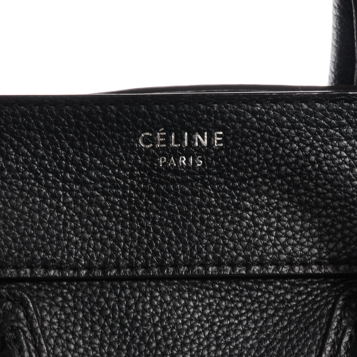 Drummed Calfskin Mini Luggage Black