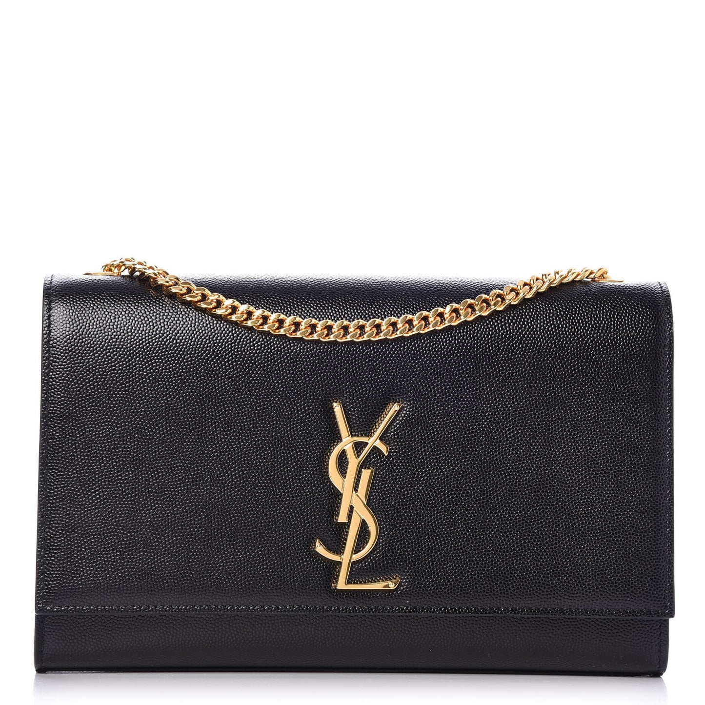 Grain De Poudre Medium Classic Monogram Kate Satchel Black