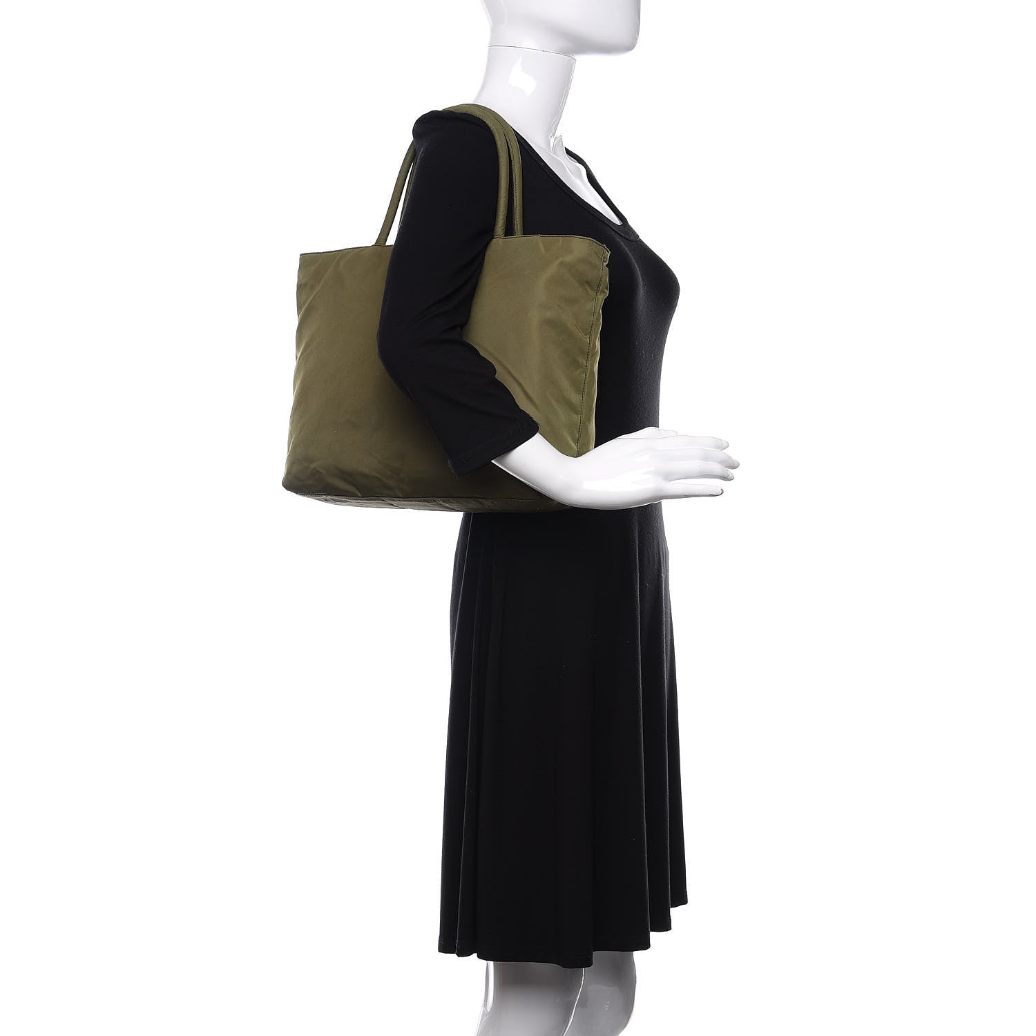 Prada Tessuto Nylon Tote Loden 2 of 14