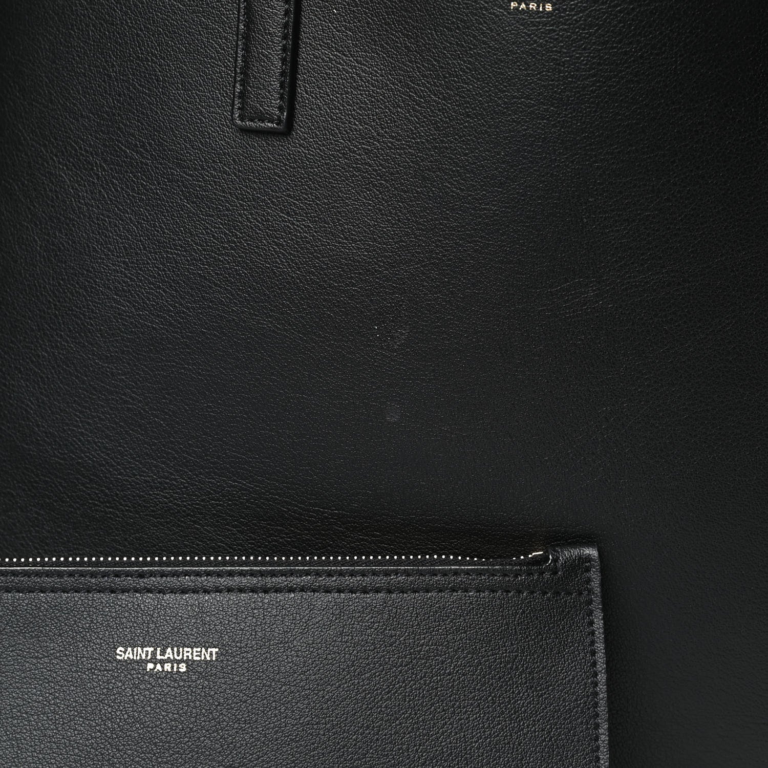 Saint Laurent Calfskin Large Shopping Tote Black 8 of 10