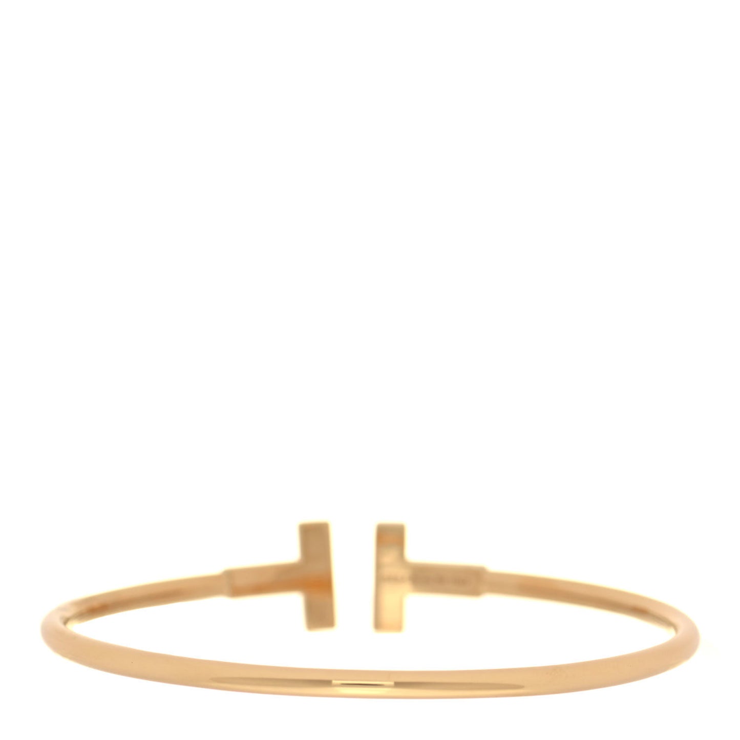 18K Yellow Gold Diamond T Wire Bracelet