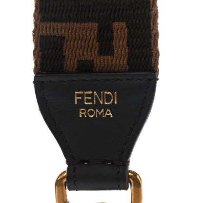 Fendi Ribbon Vitello Century FF 1974 Flat Studded Strap You Fango Marrone Ebano 3 of 4